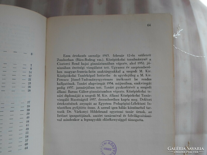Szántó Károly: A szokás lélektana és pedagógiája (Ablaka György, Szeged, 1937)