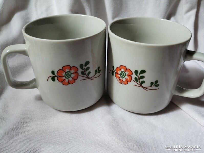 Two retro Polish porcelain mugs
