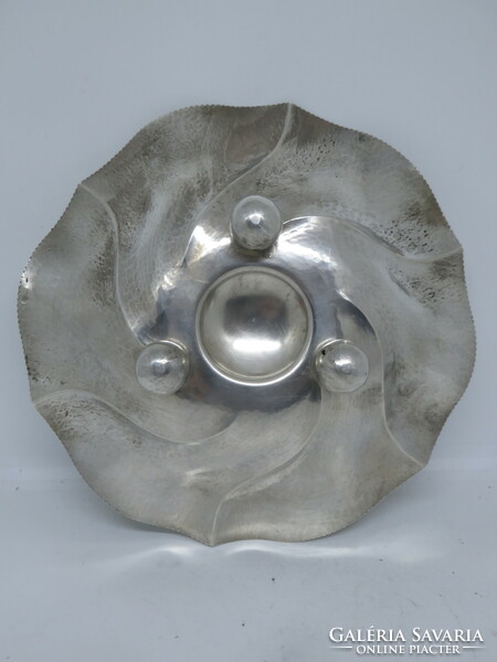 Hungarian art deco silver fruit plate