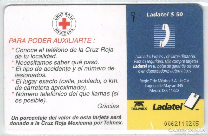 Külföldi telefonkártya 0501  Mexikó    1998