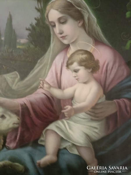Govanni: Nagyméretú szentkép nyomat, Mária gyermekével, és az angyalokkal   35.000 Ft