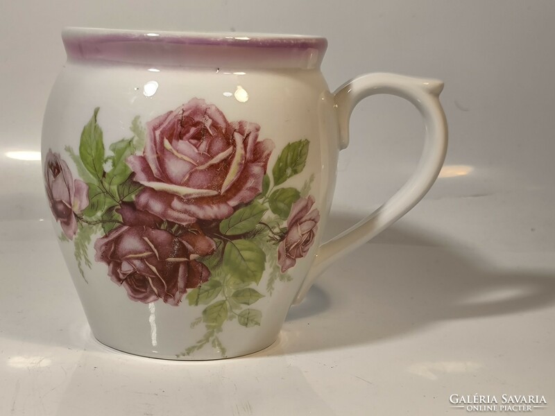 Zsolnay rose cup 13cm high
