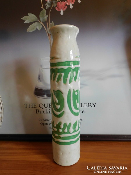 Retro kerámia váza absztrakt mintával 32 cm
