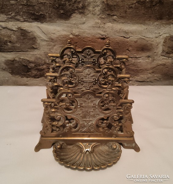 Old brass letter holder