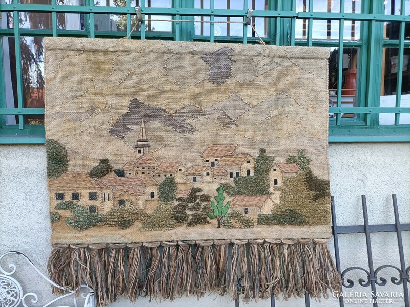 Handmade wool tapestry from India