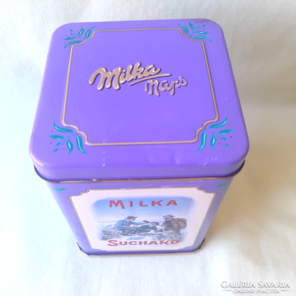 Antique, retro! Metal box with milka pictures, hinged