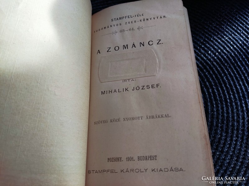 A zománcz Mihalik József könyve "1901"