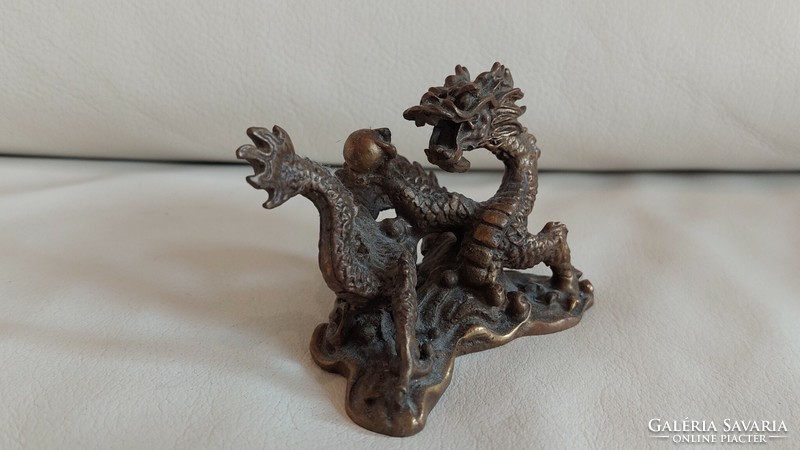 Bronze Chinese dragon statue