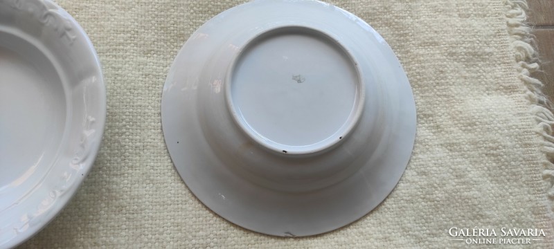 Zsolnay tendril-patterned porcelain deep plate (6 pcs.)