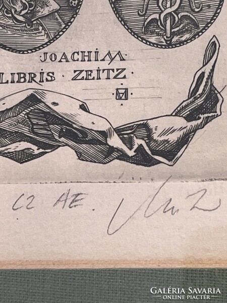 Müller Árpád  Ex Libris Zeitz rézkarca