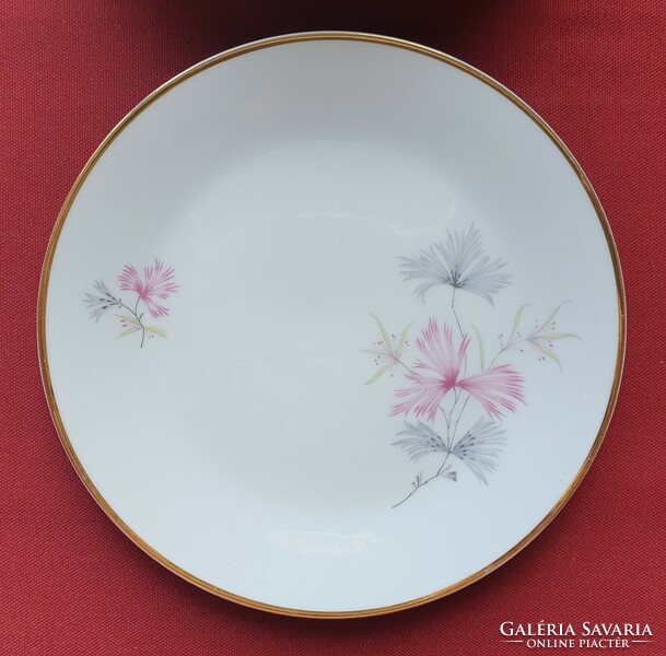 6pcs schönwald german porcelain small plate cake plate with flower pattern with golden edge