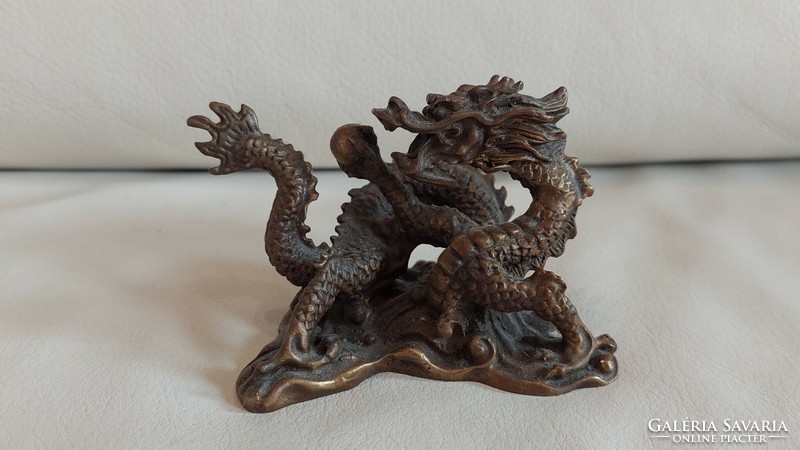 Bronze Chinese dragon statue