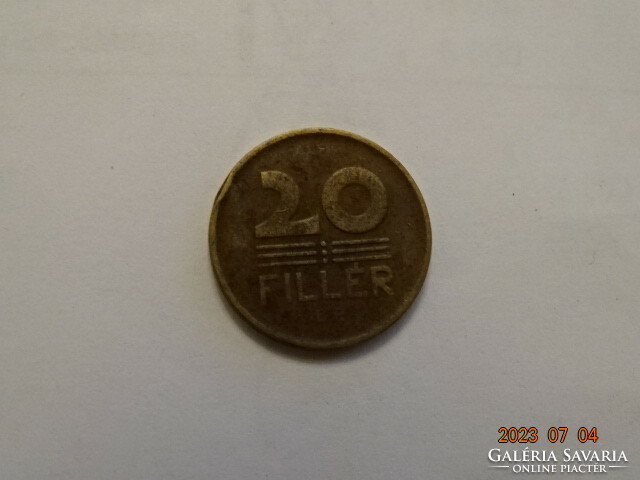 Hungarian state change 20 fils 1950 copper