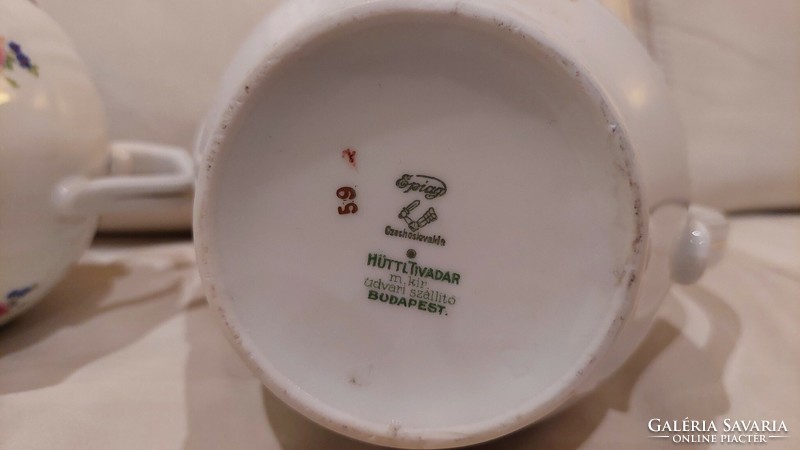 Hüttl tivadar, epiag porcelain pourers and sugar bowls
