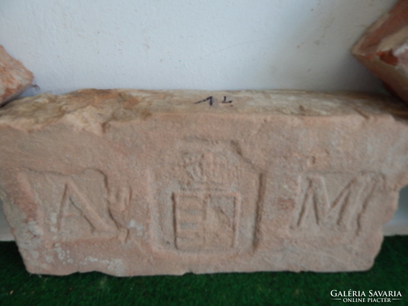 Antique bricks, Hungarian crowned, monogrammed, cs a, and Hortobágyi, no, 13.