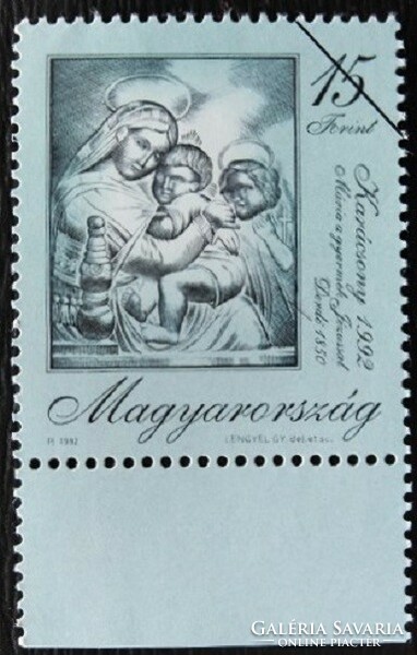 M4179sz / 1992 Christmas stamp postal clean sample stamp curved edge
