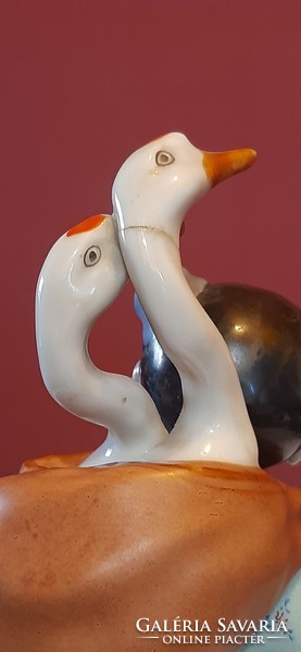 Chinese porcelain, hand painted, marked. 21 cm high