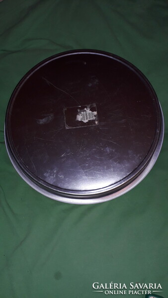 Retro metal plate waiter tray decorative tray caffe latte machiato in very nice condition 34cm according to pictures