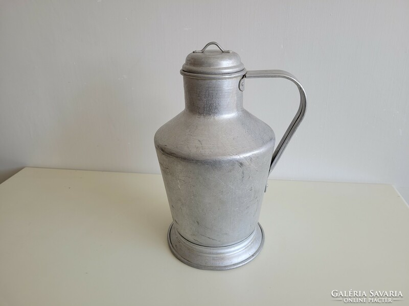 Old aluminum water jug 7 liter vintage jug