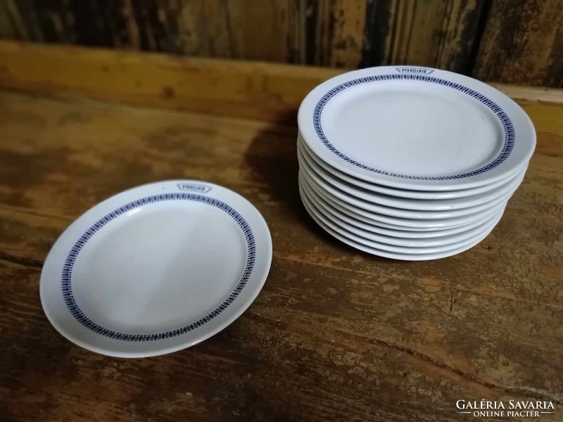 Utasellátós jelzett porcelán lapos tányér, jelzett, logózott