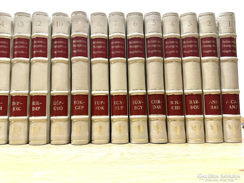 Flawless! Britannica hungarica: britannica hungarica encyclopedia series 1-25 in butter-colored sheepskin