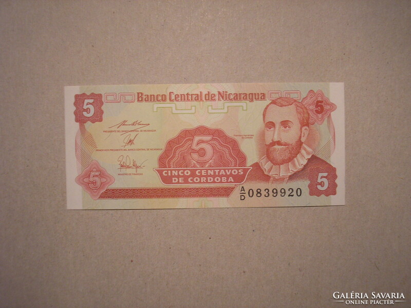 Nicaragua - 5 Centavos 1991 UNC