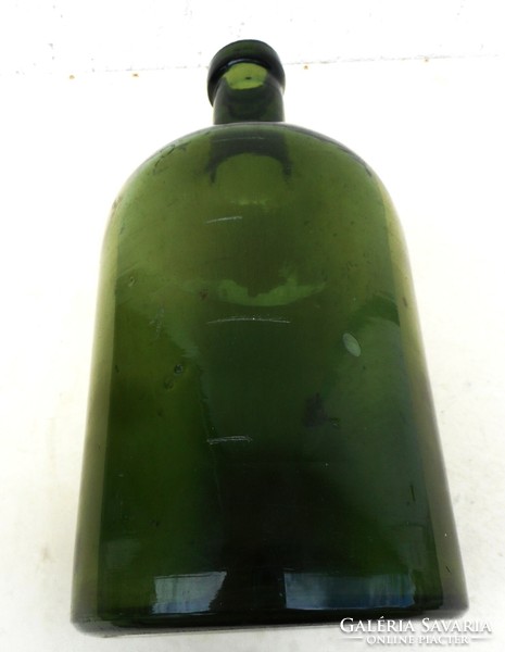 Old green huta glass, bottle (thick-walled, 2.5 liters)