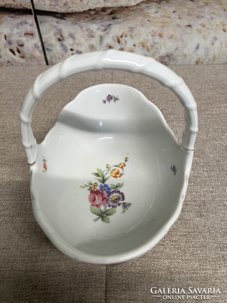 Rosenthal German porcelain basket with handles, offering a74