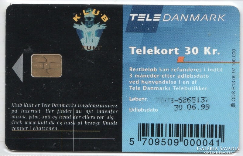 Külföldi telefonkártya 0497  Dánia    1997
