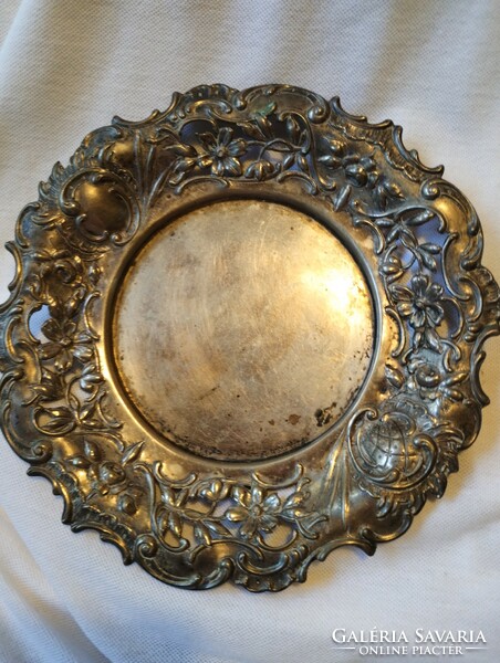 Art Nouveau antique metal decorative plate