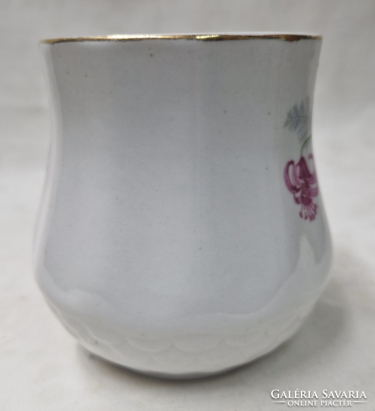 Old drasche floral marked porcelain belly mug in perfect condition 10 cm.