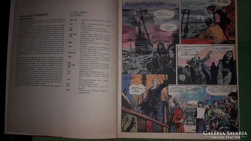 Beautiful comic album with 6 complete comics in Hungarian, the discovery of the world larousse