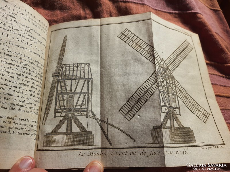 Plush encyclopedia of geometry, statics, operation of mills, optics, telescope, microscope 1770 full leather