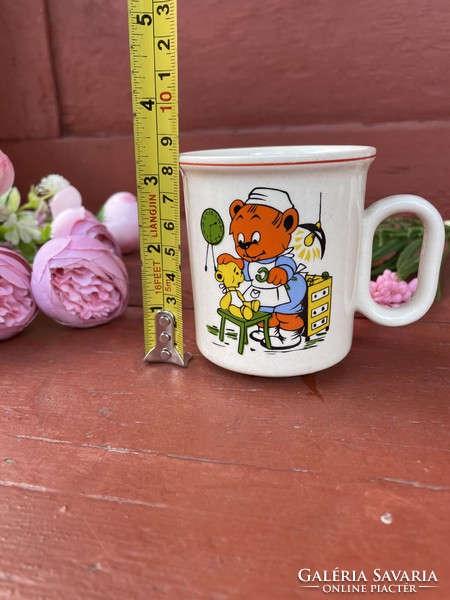 Retro doctor dentist doctor teddy bear fairy tale figurine mug nostalgia piece heirloom villager