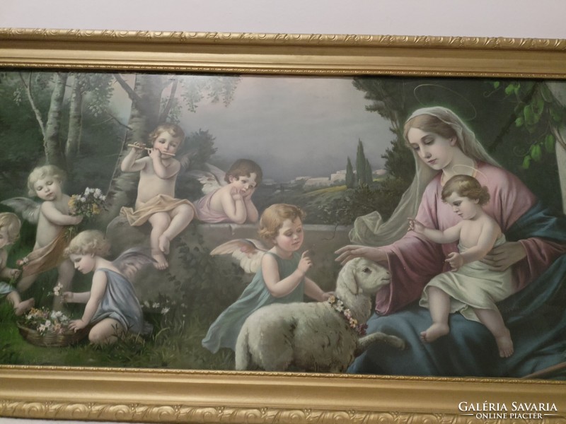Govanni: large-scale holy image print, Mary with her child and the angels HUF 35,000