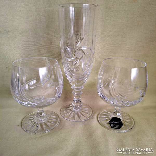 Crystal glass, cognac, champagne (3 pcs.)