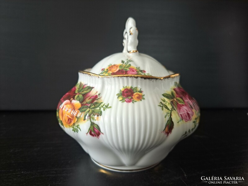 Royal albert old country roses porcelain sugar bowl with lid