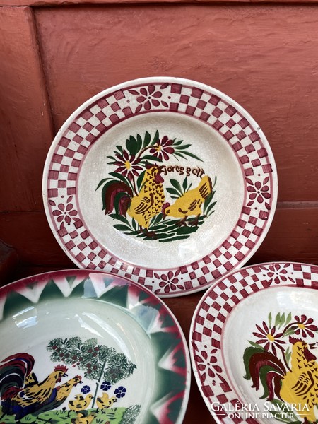 Wilhelmsburg Wilhelmsburg Raven House Rooster Chick Rooster Wall Plate Plate Collector Good Morning