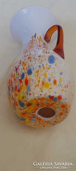 Action! Glass vase colored retro blown glass handwork 24x13cm