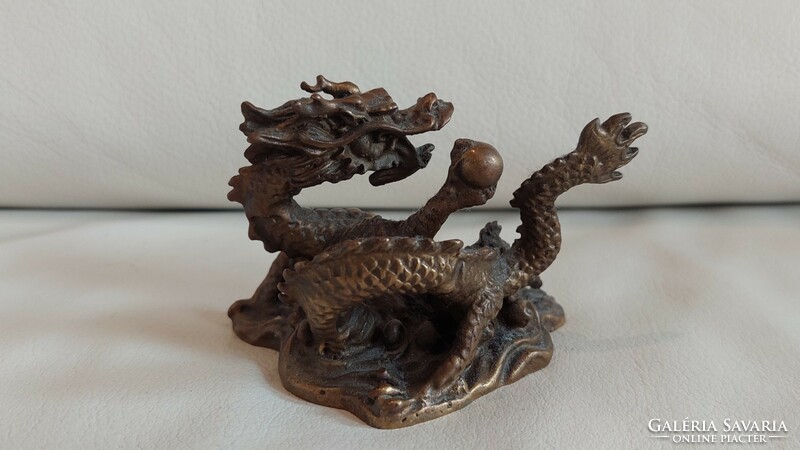 Bronze Chinese dragon statue