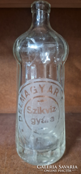 Old soda bottle, Délmagyar r.T, sikvízgyara Pécs with inscription without head