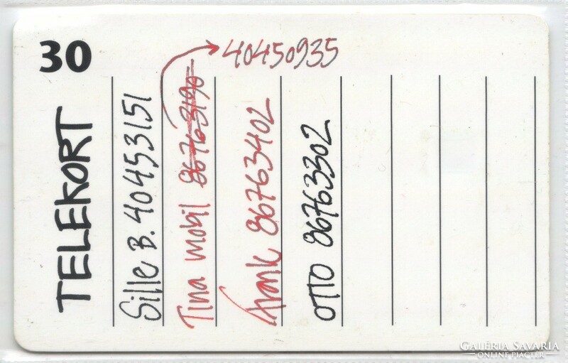 Foreign phone card 0492 Denmark 1998