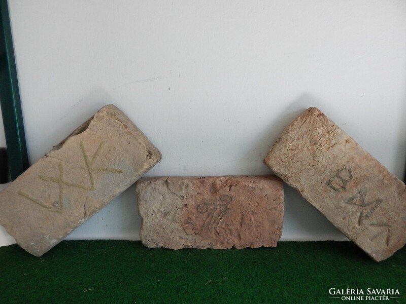 Antique bricks,,monogrammed,,t m,,w k,,and b m,,nr,,17.