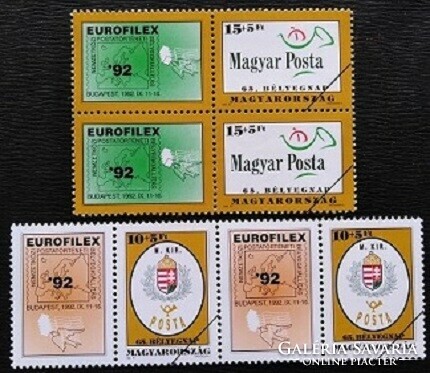 M4162-3c2 / 1992 stamp day - eurofilex stamp series postal clean sample stamp pair