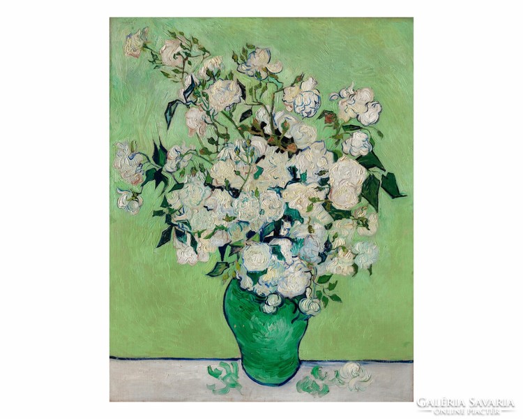 Roses (1890) by painter Vincent van Gogh, print, reproduction
