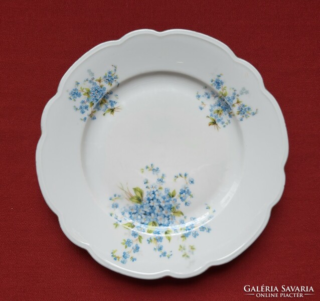 Mz moritz zdekauer altrohlau cmr Czechoslovak porcelain plate small plate with cake forget-me-not pattern