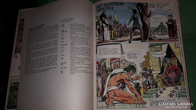 Beautiful comic album with 6 complete comics in Hungarian, the discovery of the world larousse