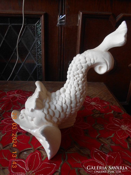 Zsolnay pyrogranite large dragon fish