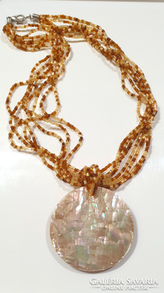 Old mother-of-pearl shell necklace