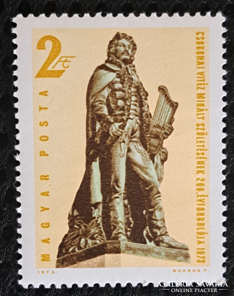 1973. Hungarian stamp statue of Miklós Izsó a/1/1